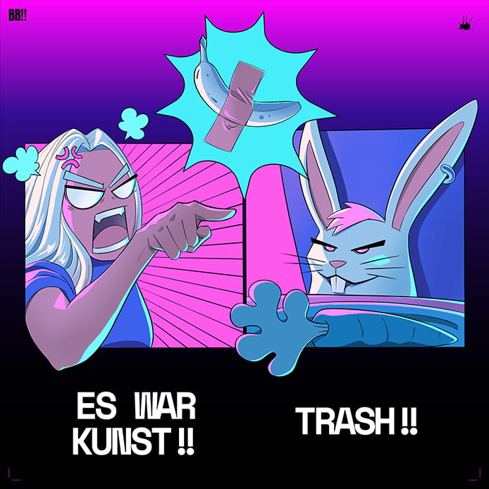 Frau schreit Katze an, da sie etwas entsorgt hat was sie nicht sollte