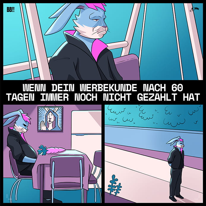 Hase sitzt traurig auf einer Bank, traurig zu Hause am Tisch, schaut traurig in die Ferne