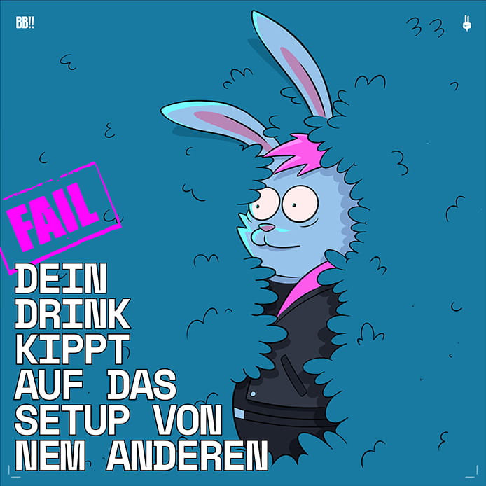 Dicker Hase verschwindet vor Scham langsam rückwärts in die Hecke