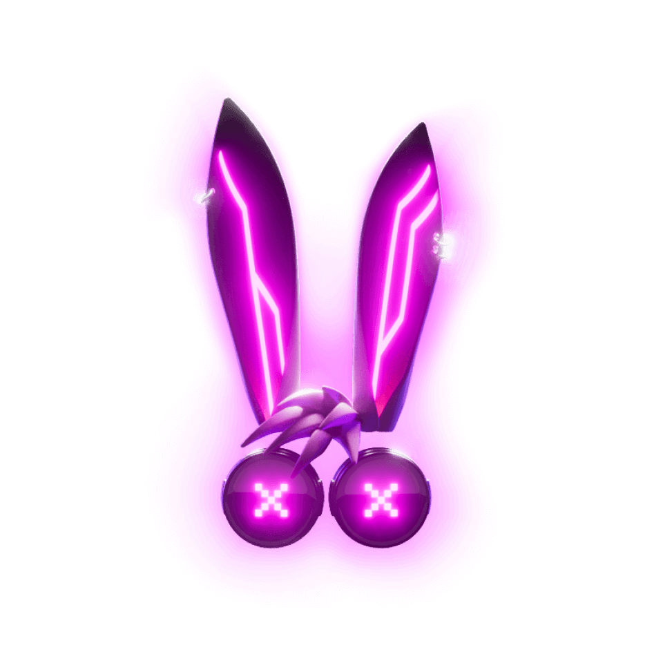 Leuchtende Cyber Hasenohren